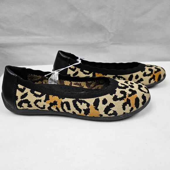 Dearfoam Misty Ballet Flat Leopard Print NIB Women's Size 8 - Picture 6 of 8